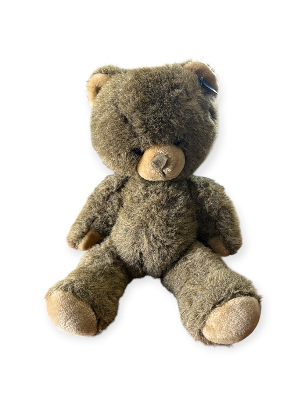 VTG Plush Teddy Bear Jointed Limbs Open Mouth Applause Stuffed Animal 16”#8570